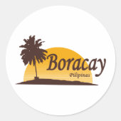 Boracay wit ronde sticker (Voorkant)