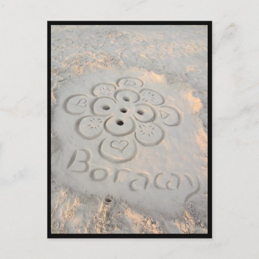 boracay zand bloem briefkaart (Voorkant)
