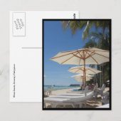 Boracay zonneschermen briefkaart (Voorkant / Achterkant)