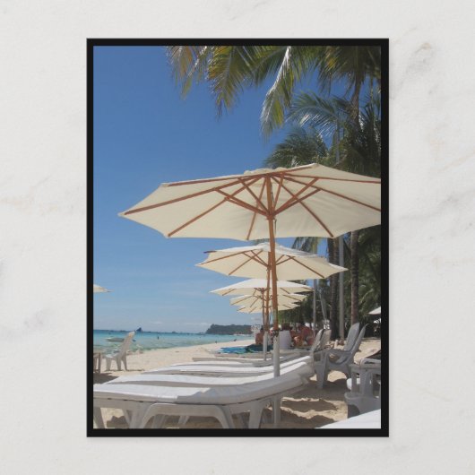 Boracay zonneschermen briefkaart (Voorkant)