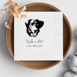 Borador Dog gepersonaliseerde Drink op mij Servet