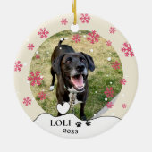 Borador hond gepersonaliseerde hand tekening keramisch ornament (Achterkant)