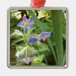 BORAGE Blue Pink Green — Metalen Ornament