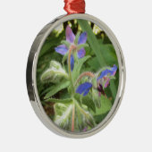 BORAGE Blue Pink Green — Metalen Ornament (Rechts)