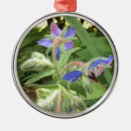 BORAGE Blue Pink Green — Metalen Ornament