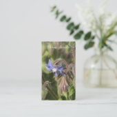 Borago officinalis blauwe bloem close-up visitekaartje (Staand voorkant)