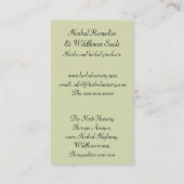 Borago officinalis blauwe bloem close-up visitekaartje (Achterkant)