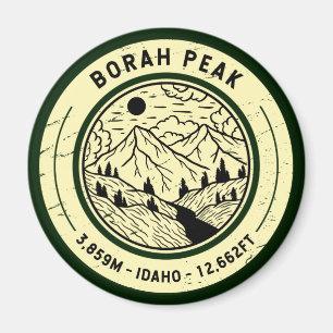 Borah Peak Idaho Hiking Skiing Travel Magneet