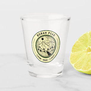 Borah Peak Idaho Hiking Skiing Travel Shot Glas