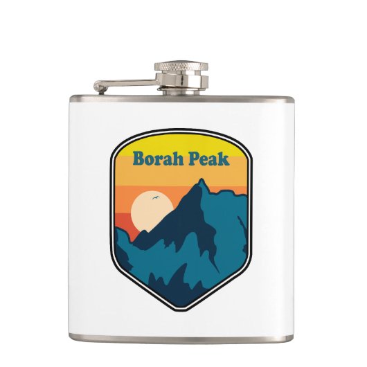 Borah Peak Idaho Zonsopgang Heupfles (Voorkant)