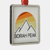 Borah Peak Retro Metalen Ornament (Rechts)