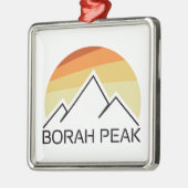 Borah Peak Retro Metalen Ornament (Links)