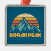 Borah Peak Retro Turquoise Metalen Ornament (Voorkant)