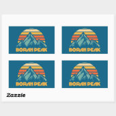 Borah Peak Retro Turquoise Rechthoekige Sticker (Vel)