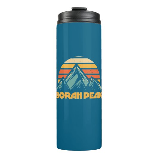 Borah Peak Retro Turquoise Thermosbeker (Voorkant)