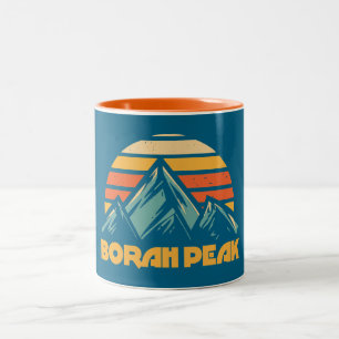 Borah Peak Retro Turquoise Tweekleurige Koffiemok