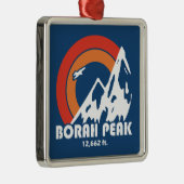 Borah Peak Sun Eagle Metalen Ornament (Rechts)