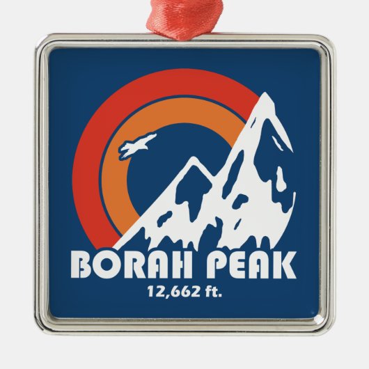 Borah Peak Sun Eagle Metalen Ornament (Voorkant)