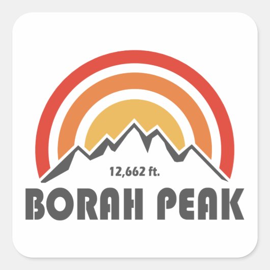 Borah Peak Vierkante Sticker (Voorkant)