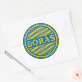 Borås City Pride Emblem – Swedish Identity Ronde Sticker (Envelop)