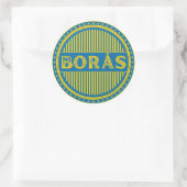 Borås City Pride Emblem – Swedish Identity Ronde Sticker (Tas)