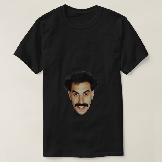 Borat - Head Sticker T-shirt (Design voorkant)