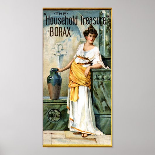  Borax Soap Household Treasure Adverteren Poster (Voorkant)