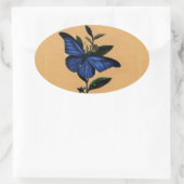 Borboleta Azul Ovale Sticker (Tas)