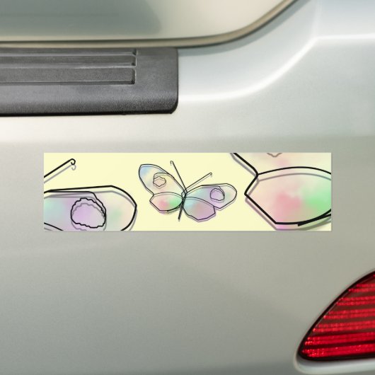 Borboleta de Arame Bumpersticker (Op auto)