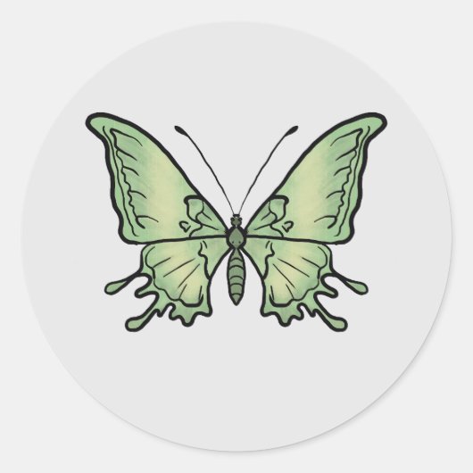 borboleta ronde sticker (Voorkant)