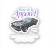 Borcelle Apparel op maat gesneden vinyl sticker (Voorkant)