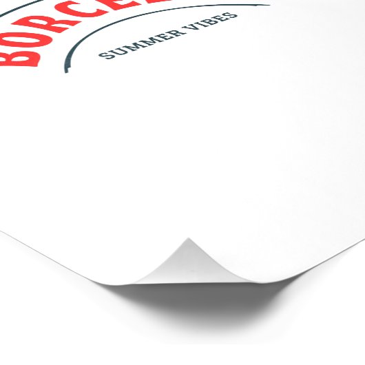 Borcelle Summer Vibes Typography Art Foto Afdruk (Hoek)