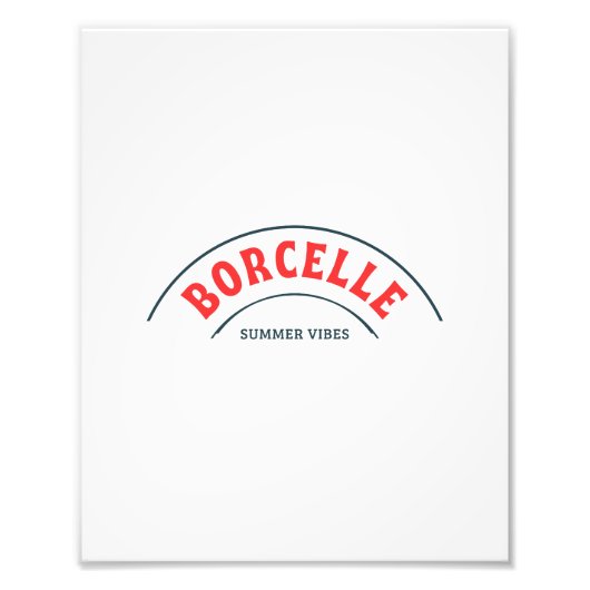 Borcelle Summer Vibes Typography Art Foto Afdruk (Voorkant)