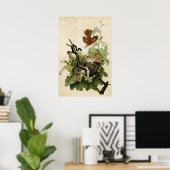 Bord 116 | Gruitbruin | Vogels van Amerika Poster (Thuiskantoor)