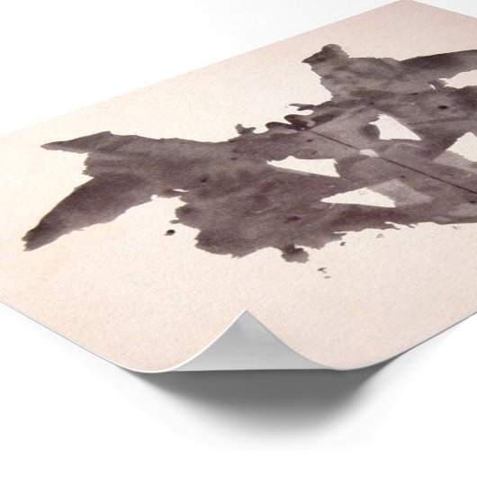 Bord 1 van de Rorschach-testinkt Poster (Hoek)