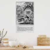 Bord 1 van "Het leven van William Cobbett" Poster (Keuken)