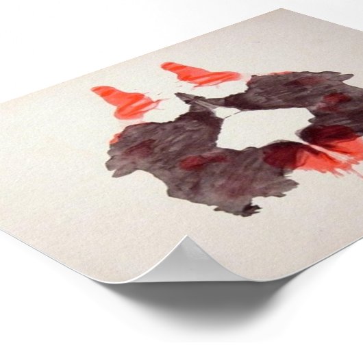 Bord 2 van de Rorschach-testinkt Poster (Hoek)