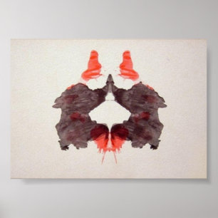 Bord 2 van de Rorschach-testinkt Poster