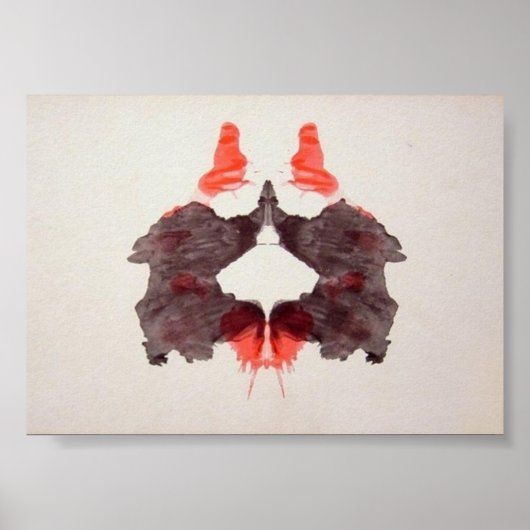 Bord 2 van de Rorschach-testinkt Poster (Voorkant)