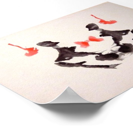 Bord 3 van de Rorschach-testinkt Poster (Hoek)