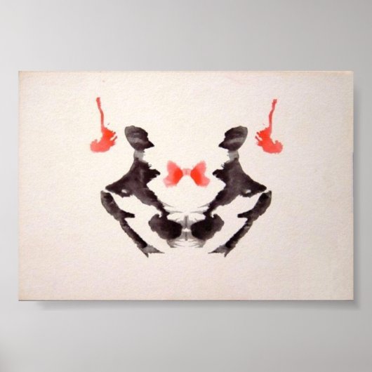 Bord 3 van de Rorschach-testinkt Poster (Voorkant)