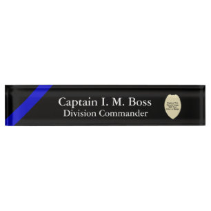 Bord Aangepaste politiepatroon of badge Desk Name Naambordje