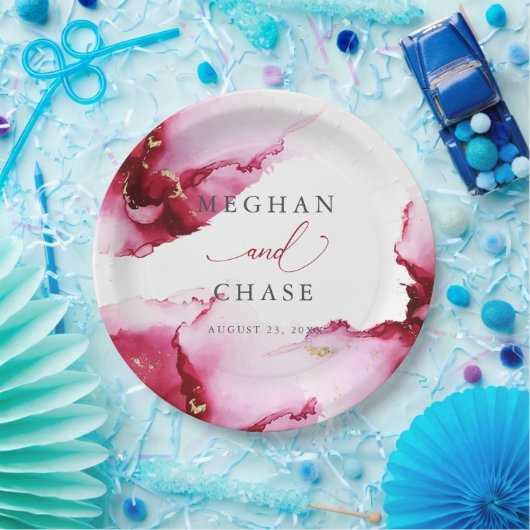 Bord abstract Crimson Raspberry Red Paper (Feest)