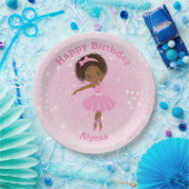 Bord Afrikaanse Amerikaanse Ballerina Birthday Pap (Feest)