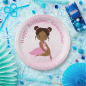 Bord Afrikaanse Amerikaanse Ballerina Birthday Pap (Feest)