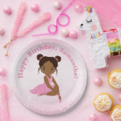 Bord Afrikaanse Amerikaanse Ballerina Birthday Pap (Feest)