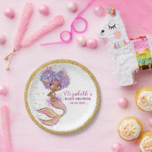 Bord Afrikaanse Amerikaanse Zeemeermin Baby shower (Feest)