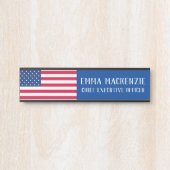 Bord Amerikaanse vlag Kantoor deurhandtekening Deurbordje (Voorkant)