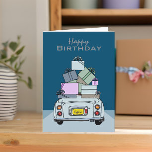 Bord Aqua Figaro Birthday Kaart