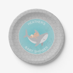 Bord Baby shower met zoete haaien